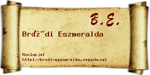 Bródi Eszmeralda névjegykártya